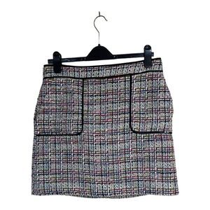 Ann Taylor LOFT Multicolor Tweed Skirt with Two Front Pockets